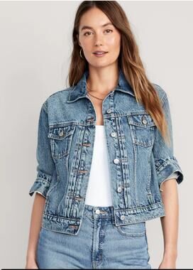 Old Navy Classic Denim Jean Jacket Medium Wash L